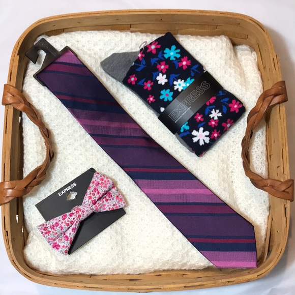 Express Other - NWT Express 3pc Set Bow tie, Socks, & Tie Set